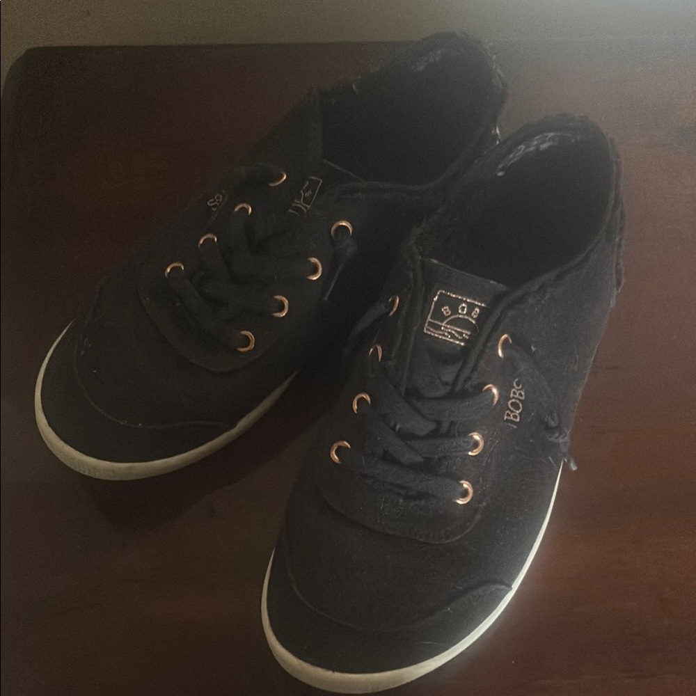 BOBS Black Casual Slip On Sneakers
